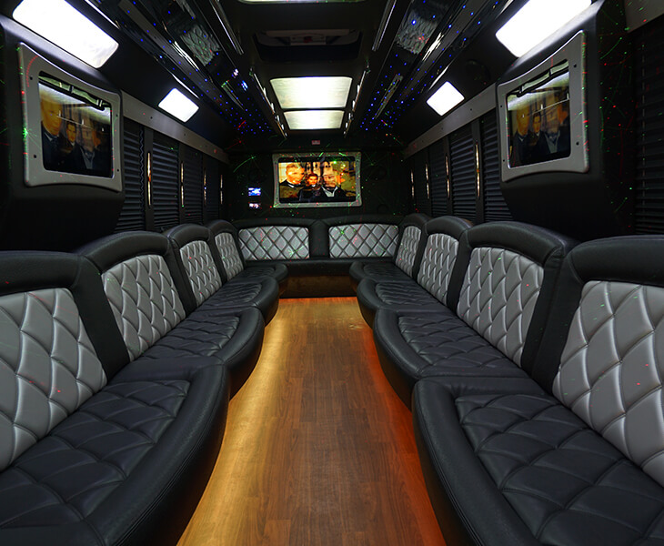 Luxury party bus interior